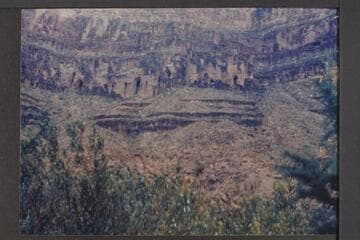 Holes in Muav side of Separation Canyon in the lower section.  Spring in creek bed