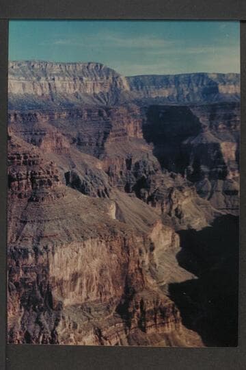 Possible route up Redwall, south of Fossil