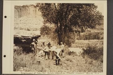 Camp (noonday) at Indian Fort.  Between Labyrinth and Stillwater Canyons, June 29, 1927