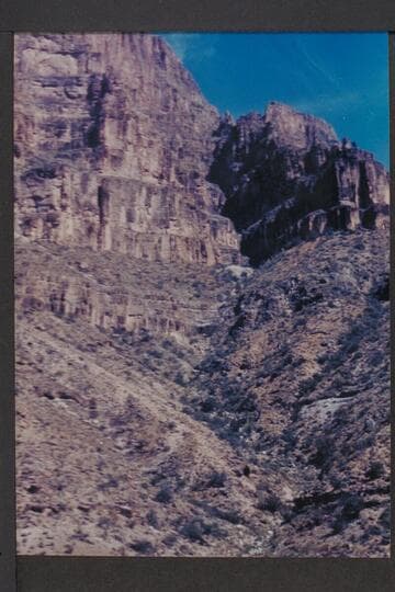 Ravine above spring found by Ervin in 1931 above in the inner gorge