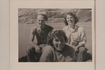 Norm Nevills, Loel Marston and Maradel Marston; San Juan trip