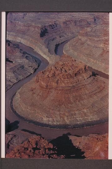 End view of the butte in the loop at Mile 5-8 of the Colorado River