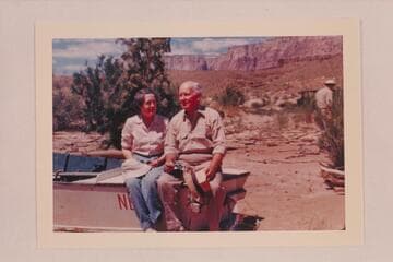 Gretchen and Ben Page.  Lees Ferry.  At end of San Juan trip