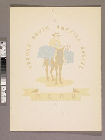 Around South America cruise menu