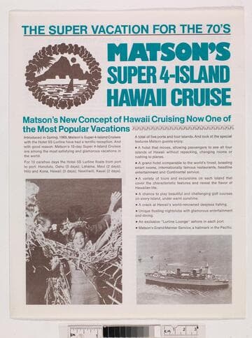 Matson's super 4-island Hawaii cruise