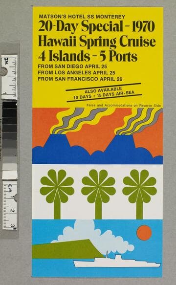 20-day special - 1970 Hawaii spring cruise 4 islands - 5 ports