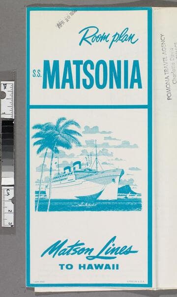 Room plan S. S. Matsonia