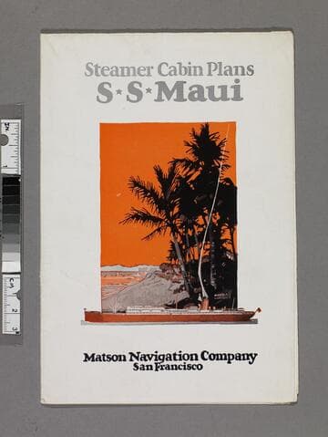 Steamer cabin plans S. S. Maui