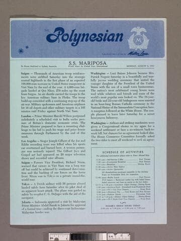 The Polynesian : published daily at sea by Matson Lines