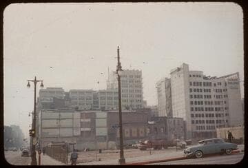 1st Street and Broadway bordered block