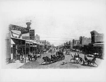 Sacramento Business Street (J St. between 5th & 6th st.), 1853