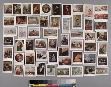 One collection of reproductions of paintings, circa 250 pieces