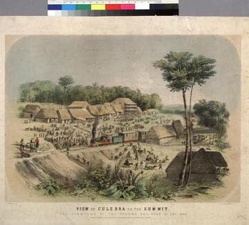 View of Culebra or the Summit, the Terminus of the Panama Railroad in Dec. 1854