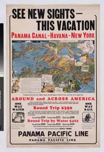 See new sights this vacation : Panama Canal - Havana - New York