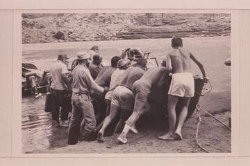 Rolling the "Emma Dean" for repairs; National Canyon