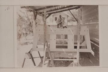 The "Esmeralda II" under construction at Paso Robles