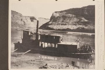 Steamer "Charles H. Spencer" in the water in Glen Canyon