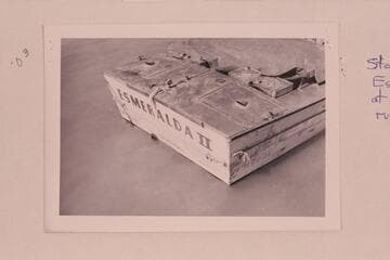 Robinson examining the prop at Pierces Ferry after completion of run