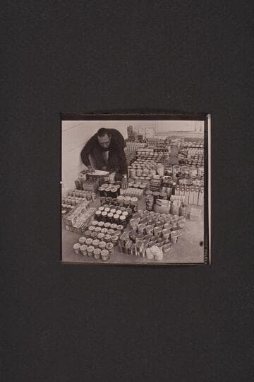 Jorgen Visbak checks the supplies at Boulder City