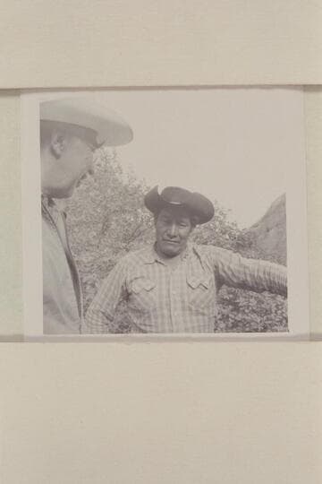Archeyes Masland and Dan Lehi Willetson at camp in middle fork of 73