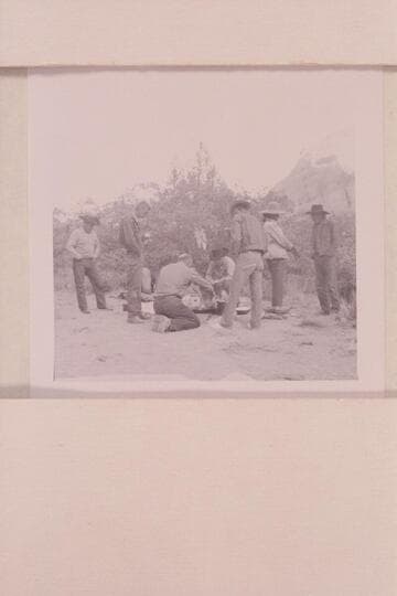 Dinner gets ready at camp in middle fork of 73