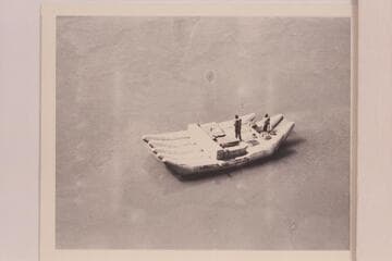 Grand Canyon Park Ranger patrol unit.  Originally built and rigged by Jack Currey and modified in minor elements by head boatman Glade Ross.  Started regular patrols 1968, Apr. to clean beaches