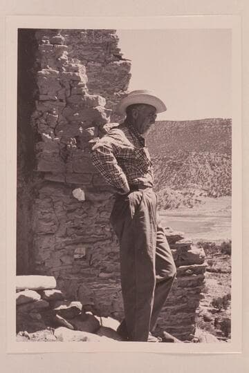F. E. Masland.  At the ruins in Marsh Pass