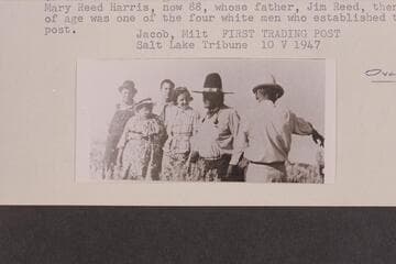 Group at the site believed to have been "Reed Fort," occupied 1826-1832