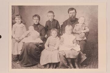 Elizabeth and Frank Goodman and family.  Believed to be at Rock Springs