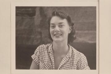 Amrette Ott, 1120 Hillview Drive, Menlo Park, California.  Made Grand Traverse 1956, June-July with Reilly-Fulmer