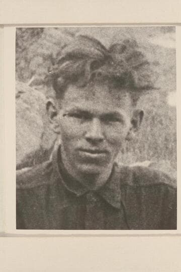 Frank Stoudt with SCE in the crew that surveyed Cataract Canyon under direction of Chenowith, USGS in 1921; at camp at Rapid #37, 21.7 miles below mouth of Green River