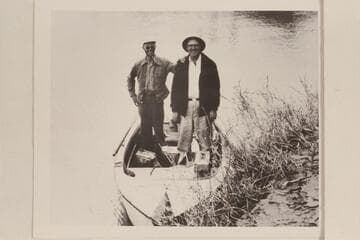 Ed Nichols and Ed Hudson in the "Nancy" used to make the run from Needles to the Gulf