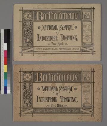 Bartholomew's National System of Industrial Drawing, Free Hand, No. 3 and No. 4