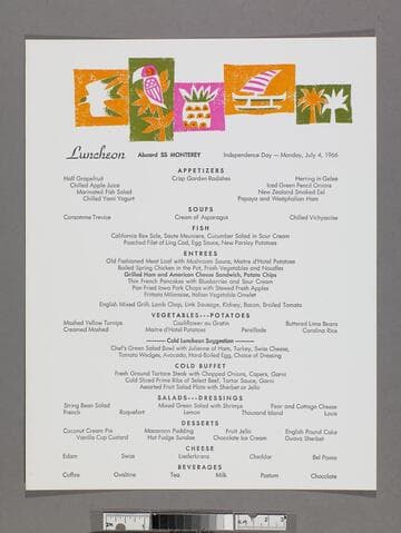 Luncheon aboard SS Monterey