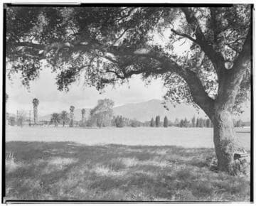 Open field with mountain backdrop, San Marino. 1937