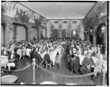 Knights of Columbus banquet at Vista Del Arroyo Hotel, 125 South Grand, Pasadena. 1925