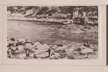 Some of the rapids are unnavigable. In such cases, as pictures here, the boats are carried around them by portage