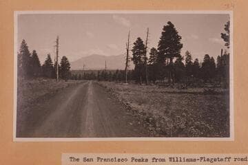 The San Francisco Peaks from the Williams - Flagstaff Road
